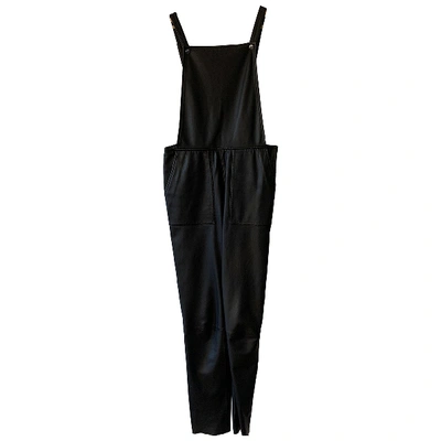 Pre-owned Designers Remix Leather Jumpsuit In Black | ModeSens