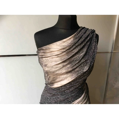 Pre-owned Peter Pilotto Silk Mid-length Dress In Metallic
