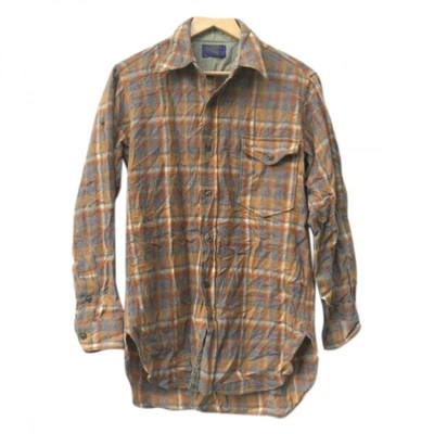 Pre-owned Pendleton Wool Shirt In Brown