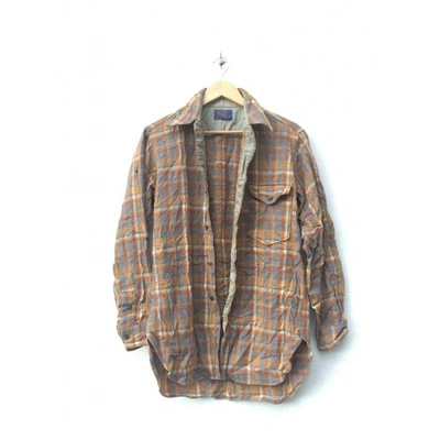 Pre-owned Pendleton Wool Shirt In Brown