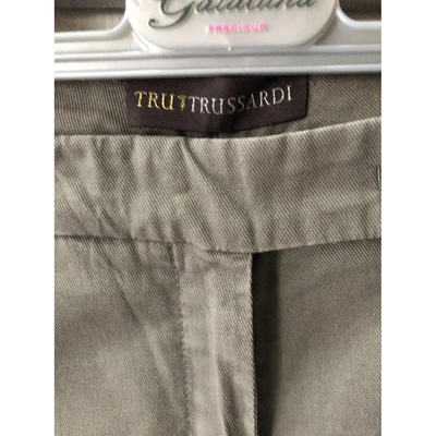 Pre-owned Trussardi Slim Pants In Khaki
