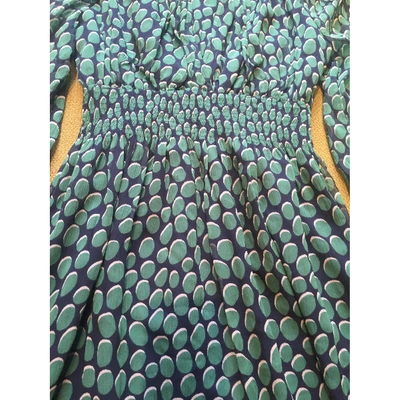 Pre-owned Bcbg Max Azria Silk Mid-length Dress In Green