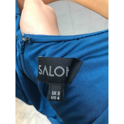 Pre-owned Saloni Mini Dress In Blue