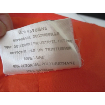 Pre-owned Courrèges Wool Short Waistcoat In Orange