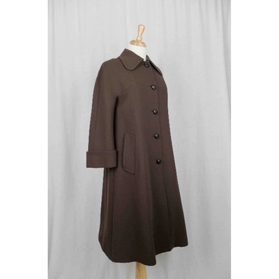 Pre-owned Pierre Cardin Coat In Brown