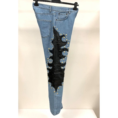 Pre-owned Moschino Blue Cotton Jeans