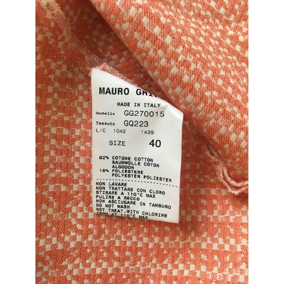 Pre-owned Mauro Grifoni Orange Cotton Dress