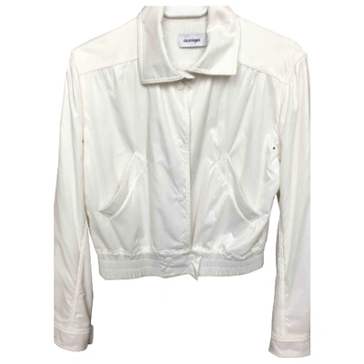 Pre-owned Courrèges Biker Jacket In White