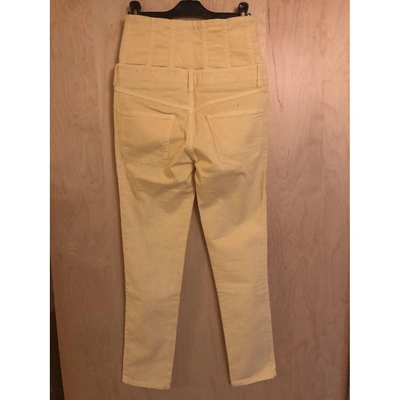 Pre-owned Alexander Mcqueen Yellow Denim - Jeans Jeans