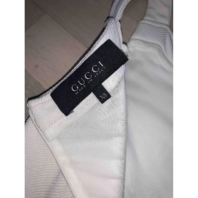 Pre-owned Gucci Mid-length Dress In White