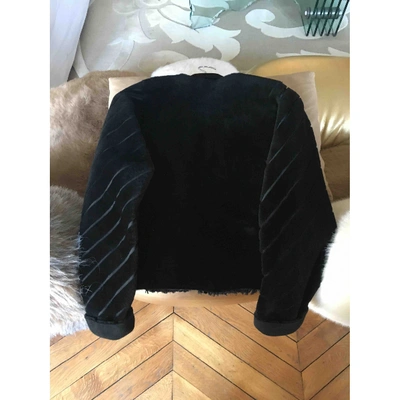 Pre-owned Fendi Black Shearling Jacket