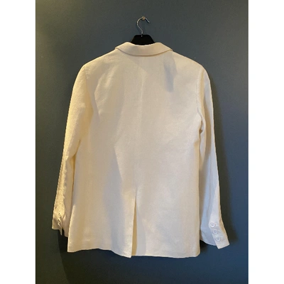 Pre-owned See By Chloé Linen Blazer In Ecru