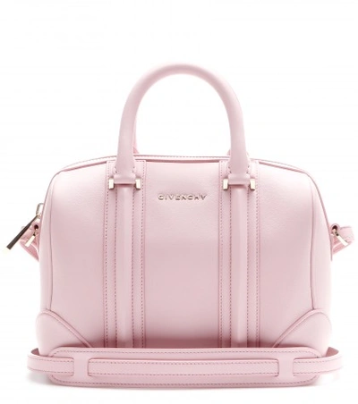 Givenchy Pink Leather Micro Lucrezia Duffle Bag In Light Piek