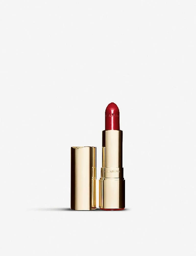 Shop Clarins Joli Rouge Brillant Lipstick 3.5g In Deep Red