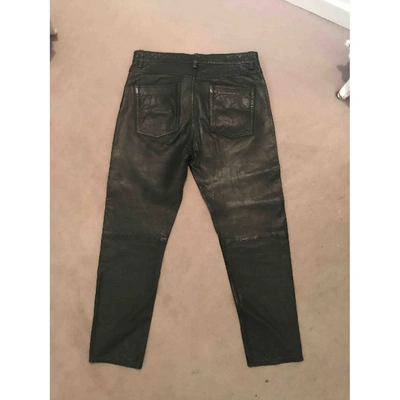 Pre-owned Isabel Marant Étoile Black Leather Trousers