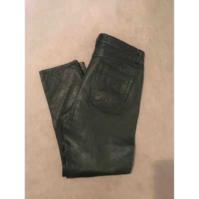 Pre-owned Isabel Marant Étoile Black Leather Trousers