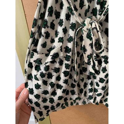 Pre-owned Saint Laurent Cashmere Mini Dress In Green