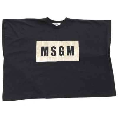 Pre-owned Msgm Black Cotton  Top
