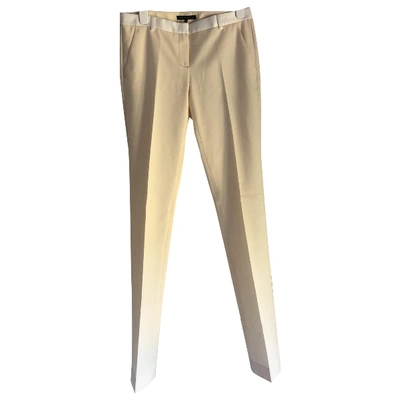 Pre-owned Theory White Wool Trousers