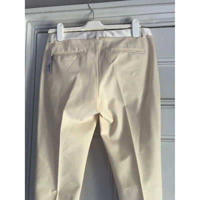 Pre-owned Theory White Wool Trousers