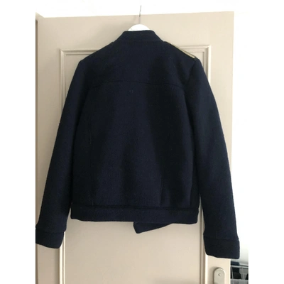 Pre-owned Pierre Balmain Navy Wool Coat