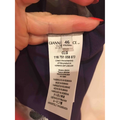 Pre-owned Versace Mid-length Dress In Purple