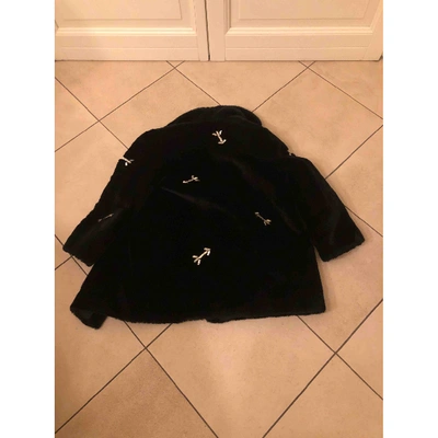 Pre-owned Carven Black Faux Fur Jackets