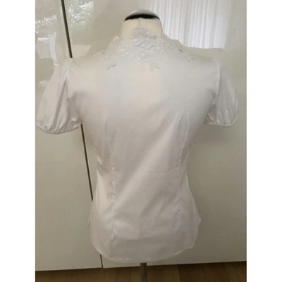 Pre-owned Dolce & Gabbana White Cotton Top