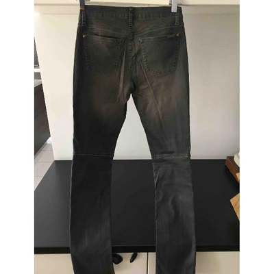 Pre-owned Acquaverde Straight Pants In Khaki