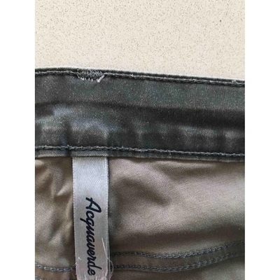 Pre-owned Acquaverde Straight Pants In Khaki