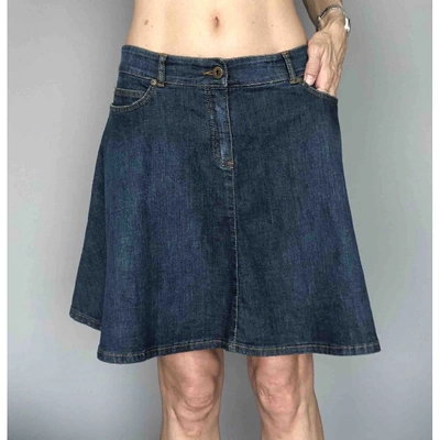 Pre-owned Miu Miu Mid-length Skirt In Blue