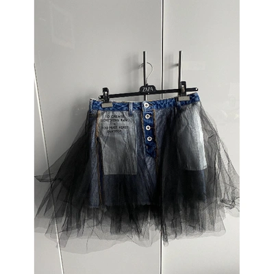 Pre-owned Ben Taverniti Unravel Project Blue Denim - Jeans Skirt