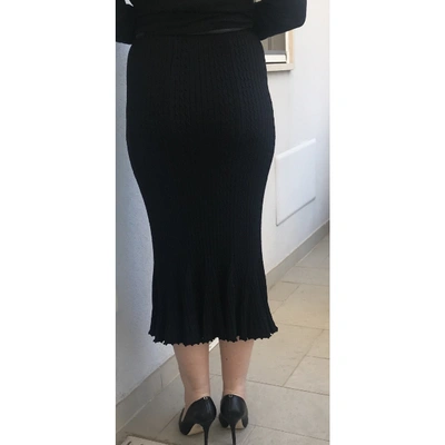 Pre-owned Ferragamo Black Wool Skirt