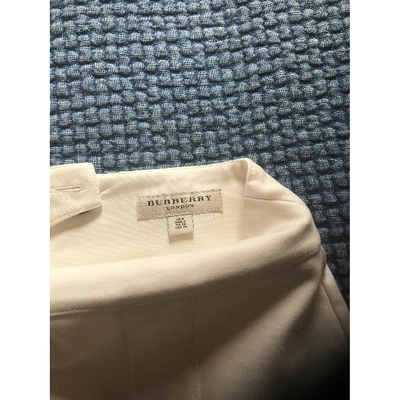 Pre-owned Burberry Mid-length Skirt In Ecru