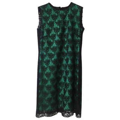 Pre-owned Dolce & Gabbana Green Lace Dress