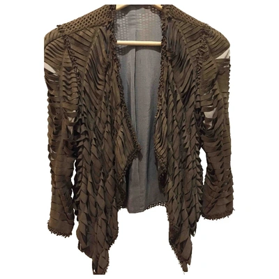 Pre-owned Just Cavalli Short Vest In Brown