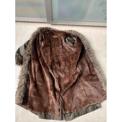 Pre-owned Saint Laurent Khaki Fur Coats