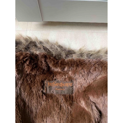 Pre-owned Saint Laurent Khaki Fur Coats