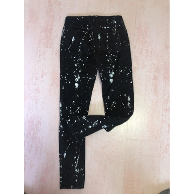 Pre-owned Sandro Slim Pants In Black