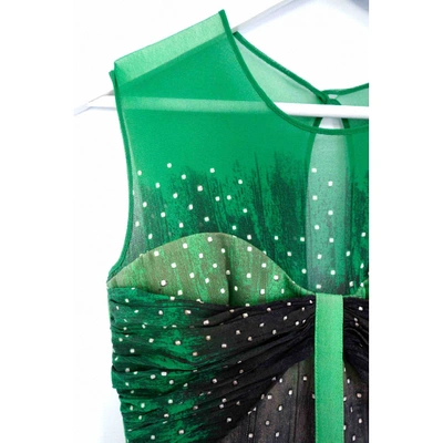 Pre-owned Just Cavalli Mini Dress In Green