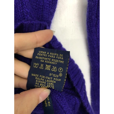 Pre-owned Polo Ralph Lauren Purple Cashmere Knitwear