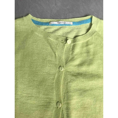 Pre-owned Acquaverde Wool Cardigan In Yellow
