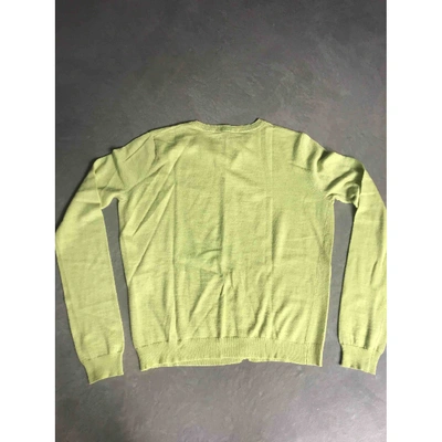 Pre-owned Acquaverde Wool Cardigan In Yellow