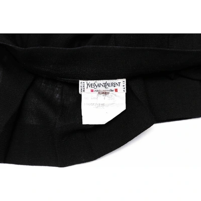 Pre-owned Saint Laurent Wool Mini Skirt In Black