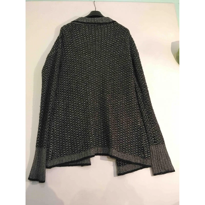 Pre-owned Calvin Klein Wool Cardigan In Black