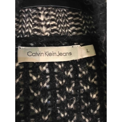 Pre-owned Calvin Klein Wool Cardigan In Black