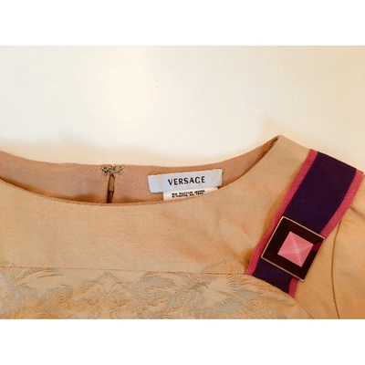 Pre-owned Versace Beige Cotton Dress