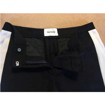 Pre-owned Harmony Navy Cotton Trousers