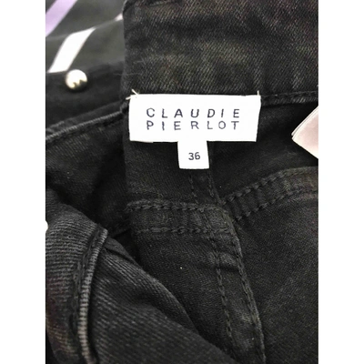 Pre-owned Claudie Pierlot Slim Jeans In Black