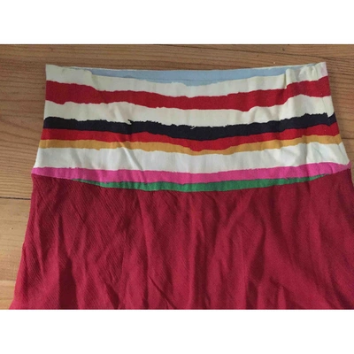 Pre-owned Diane Von Furstenberg Silk Maxi Skirt In Multicolour